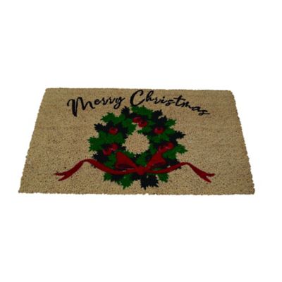 Paillasson de Noël en fibre de coco naturelle Merry Christmas 40 x 60 cm GoodHome