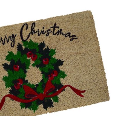 Paillasson de Noël en fibre de coco naturelle Merry Christmas 40 x 60 cm GoodHome
