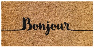 Paillasson en fibres de coco à message " Bonjour " 25 x 50 cm Sweetsol