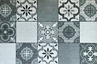 Paillasson intérieur Carreaux de ciment gris 50 x 75 cm