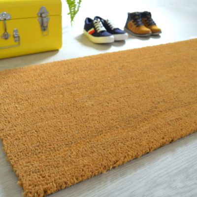 Paillasson - Tapis brosse Coco - Ecru - Ep, 17mm - Echantillon 13 x 13 cm