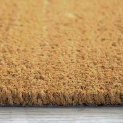 Paillasson - Tapis brosse Coco - Ecru - Ep, 23mm - Rouleau de 2m x 10m