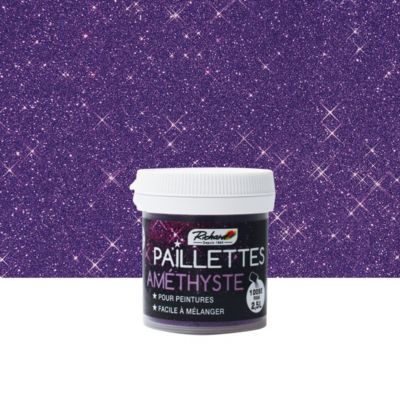 Paillettes Améthyste Richard 30g additif décoratif pour peinture, vernis et cire