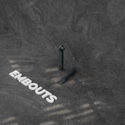 Paire d'Embouts Plinthe Passe-Câble PVC 80 mm - Anthracite