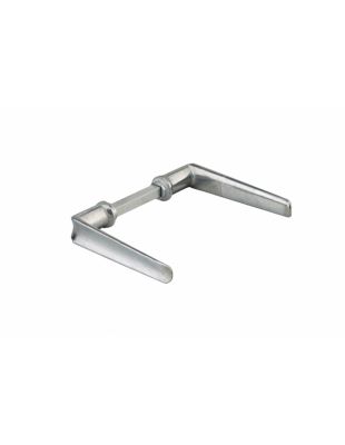 Paire de béquilles Alsace pour porte, carré 8mm, 2 portées, argent - THIRARD