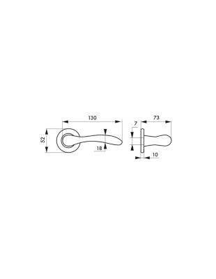 Paire de béquilles pour porte, carré 7mm, inox - THIRARD