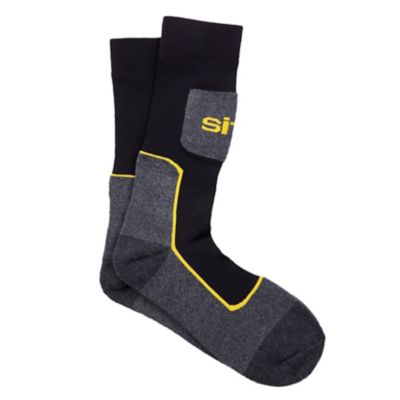 ACE Lot 10 Paires Chaussettes De Travail Longues – Respirantes, Renforcées, Coton 75%, Taille 35-50 Homme Femme, Idéales Chaussures Sécurité