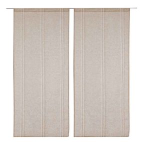 Paire de Petits voilages en Lin (60x160 cm - Naturel)