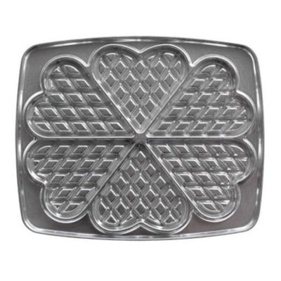 Paire de plaques pour 6 gaufres coeur pour super 2 gaufres 39111 Lagrange 030521