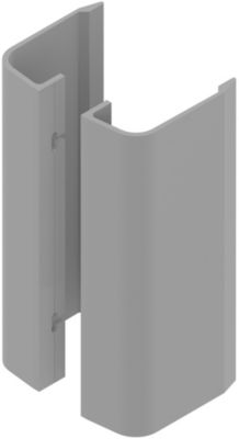 Paire de poignée aileron 250mm aluminium laqué gris RAL9006 - LA CROISEE DS - DS6823-P007