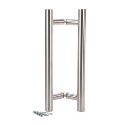 Paire de Poignées de Tirage "KLOSE besser" / Bâton Maréchal - 400 mm- "Oblique "- Inox 316 -