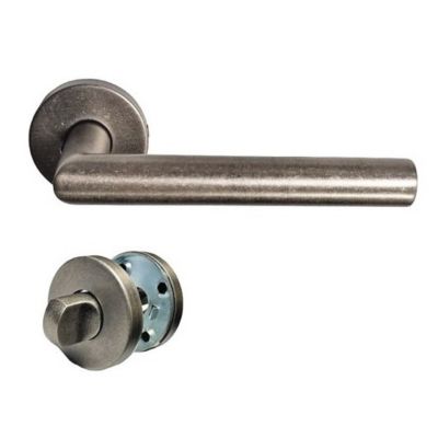 Paire de Poignées sur Rosaces "ANTIQUE ARGENT"- KLOSE besser Inox 304 SILVER - +1 Paire de rosaces condamnation