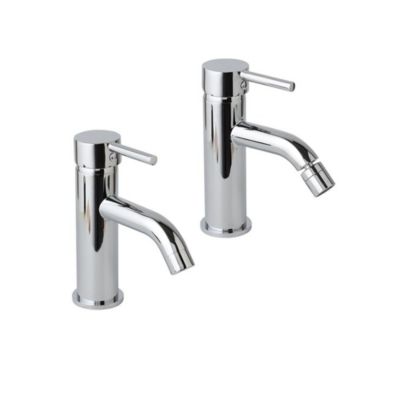 Paire De Robinet Lavabo + Robinet Bidet Chromé - Fassa