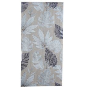 Paire de stores droits et tamisant en lin (60x120 cm - Bleu Marine)