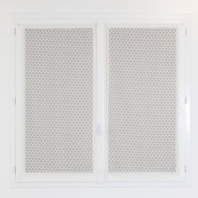 Paire de vitrage tamisant passe-tringle Leslie aspect dentelle blanc L.190 x l.90cm Rocle