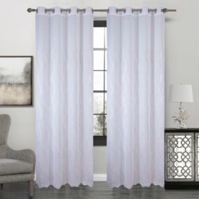 Paire de voilage classique (140x260 cm - Gris clair)