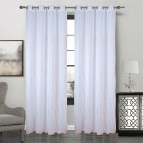 Paire de voilage classique (140x260 cm - Rose Clair)