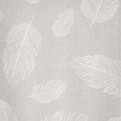 Paire de voilage tamisant étamine passe-tringle imprimé gomme blanc L.160 x l.60cm Dylrev