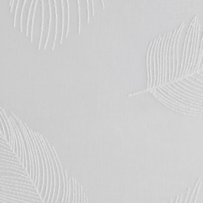 Paire de voilage tamisant étamine passe-tringle imprimé gomme blanc L.160 x l.60cm Dylrev