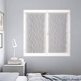 Paire de voilages dévoré gris 60x120cm avec finition passe-tringle