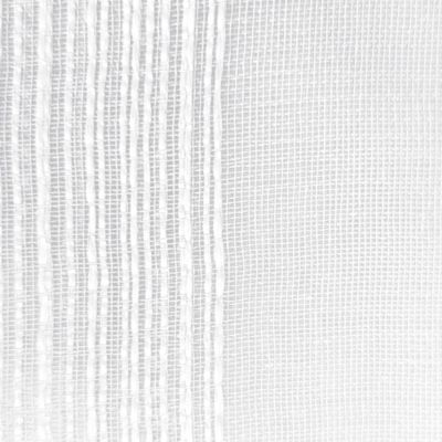 Paire de voilages en étamine avec fines rayures - 45x120cm - Blanc - Dylrev Prêts à Poser
