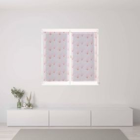 Paire de Voilages Géométriques Terracota 60x90cm avec Finition Passe-Tringle