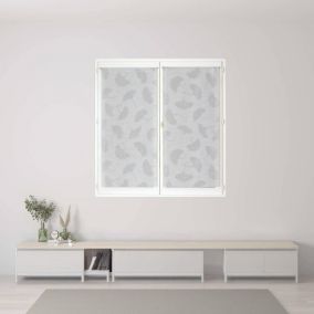 Paire de Voilages Jacquard Fleurs de Ginkgo 60x120cm - Gris