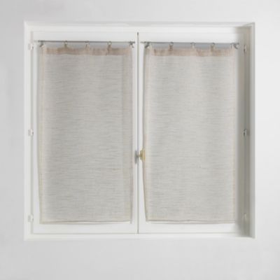 Paire droite anneaux 2 x 60 x 120 cm voile tisse milza Beige