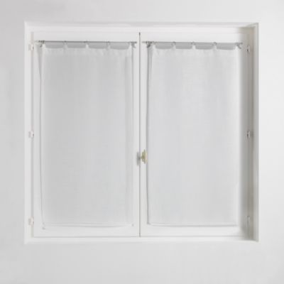 Paire droite anneaux 2 x 60 x 120 cm voile tisse milza Blanc