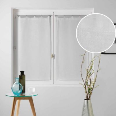 Paire droite anneaux 2 x 60 x 120 cm voile tisse milza Blanc