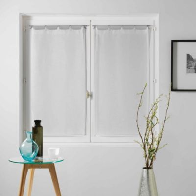 Paire droite anneaux 2 x 60 x 120 cm voile tisse milza Blanc