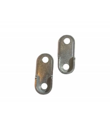 Paire Support de Naissance Ovale Aluminium - Tringle Penderie diamètre 16 mm