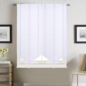 Paire vitrages à bandes verticales brillantes (60x220 cm - Violet)