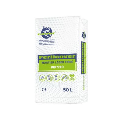 Palette de 33 sacs de Chape / Mortier Léger Fibré Prêt À L'emploi Perlicover 550 Kg/m3