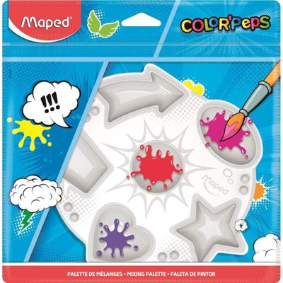 Palette de peinture - Plastique - 6 compartiments - Ronde - Maped