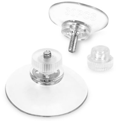 PALM BAMBOO 30 Pièces Ventouse Transparent  Ventouse Vitre Multifonction 30mm Mini Ventouse, Ventouses avec M4 10 Vis, pour Vitres