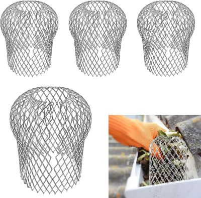 PALM BAMBOO Lot de 4 protections de gouttières en métal pour gouttières - Grille de protection pour gouttières