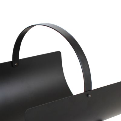 Panier à Bûches En Fonte Noir - Taille L (environ 46x33x17cm) | Fire Vida | Déco Cheminée, Rangement Bois
