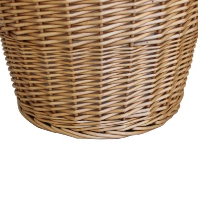 Panier à bûches en osier GoodHome Janel avec poignée charge max 10kg