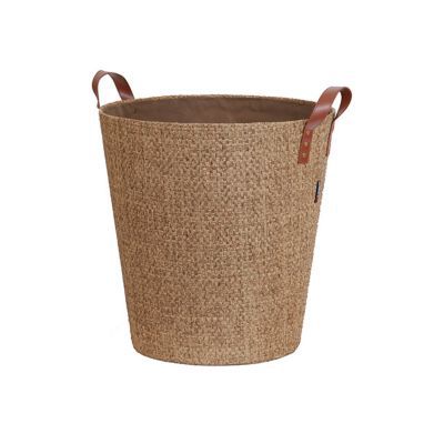Panier à bûches et granulés en tissu Le Marquier Campa rond
