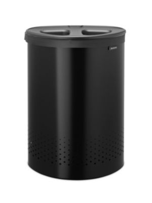 Brabantia Bac à Linge - 55 Litres - Couvercle En Plastique Sac A Linge Amovible Blanc