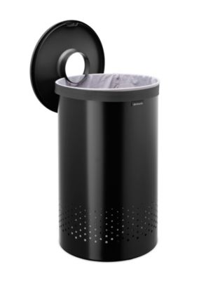 Panier à linge 60 litres avec accès rapide, noir mat, Brabantia