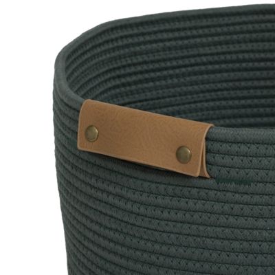 Panier à linge 80L l.44 x L.44 x H.56 cm coloris vert ficus, 5Five Duo