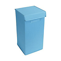 Panier à linge Cooke & Lewis Baya capacité 52 litres coloris bleu en polyester L.30 x l.30 x H.58 cm