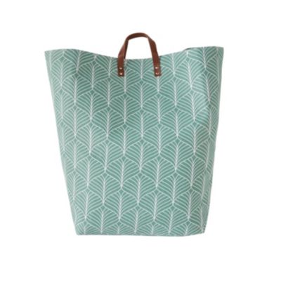 Panier à linge en polyester vert l. 40 x H. 60 cm Levasseur Yucca
