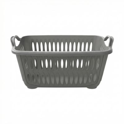 Panier à linge Glomma capacité 41,5 litres coloris graphite en polypropylène L.62,5 x l.44,5 x H.27,5 cm