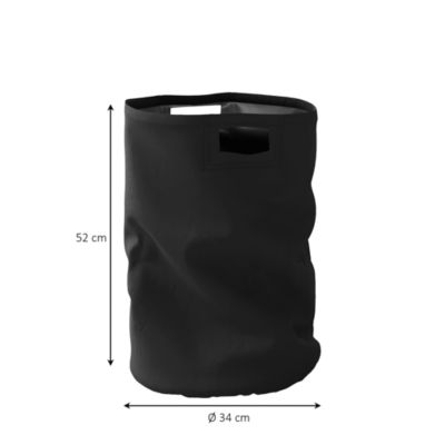 Panier à linge GoodHome Kina capacité 45 litres coloris or en coton Ø34 x H.52 cm