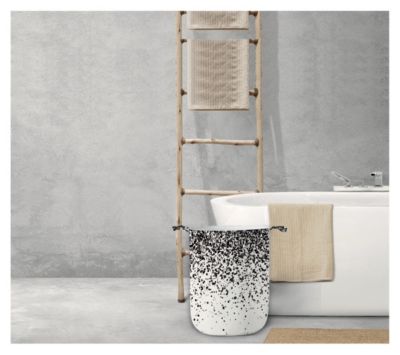 Panier à linge pliable, coloris noir et blanc, Dotty
