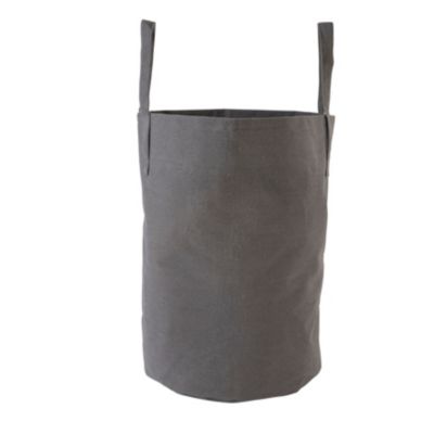 Panier à linge souple en tissu gris l.35 x H.50 cm, Future Home Lisa