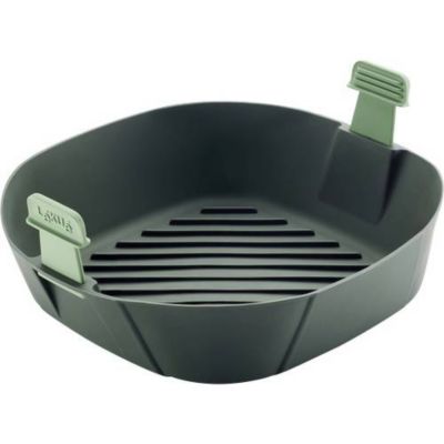 Panier adaptable XL pour friteuse à air chaud Lékué, silicone sans BPA, gris